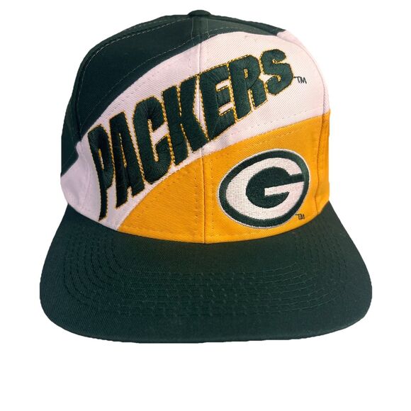 Vintage Green Bay Packers Logo 7 Splash Twill Snapback Cap Hat NFL Football - Picture 1 of 9